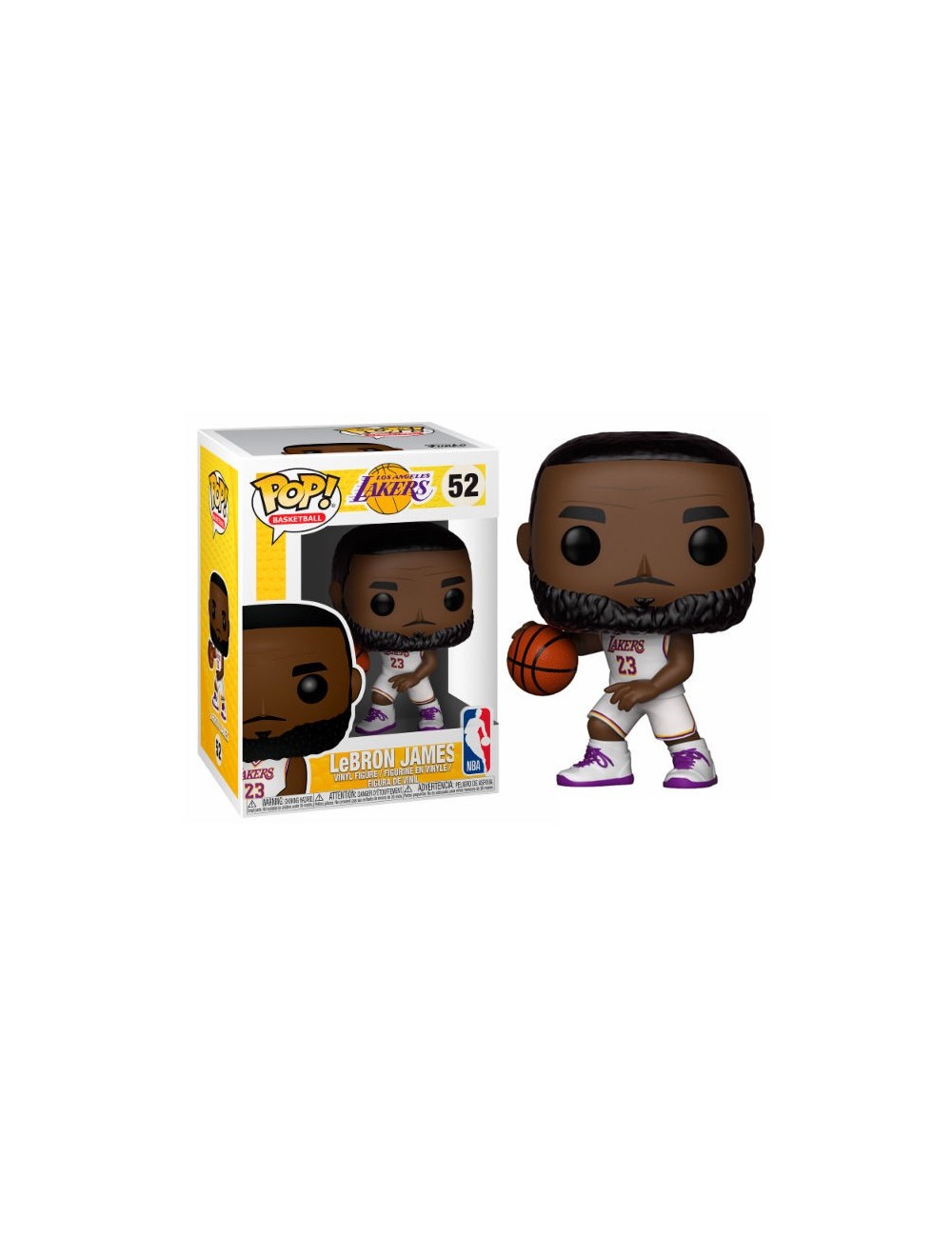 Figura POP NBA Lakers Lebron James White Uniform