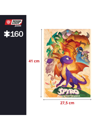 Puzzle Kids Good Loot - Spyro: Reignited Trilogy - Heroes (160 Peças)