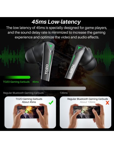 Earbuds - TOZO Gaming Pods Wireless