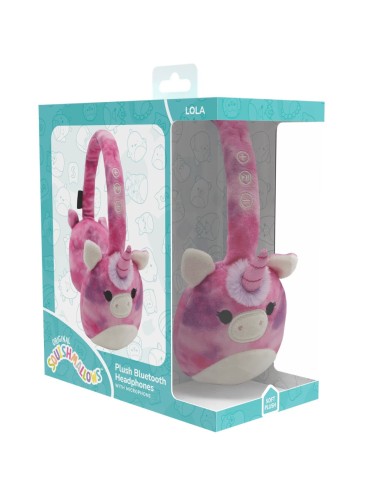 Auscultadores Bluetooth Lazerbuilt - Squishmallows: Lola the Unicorn Plush
