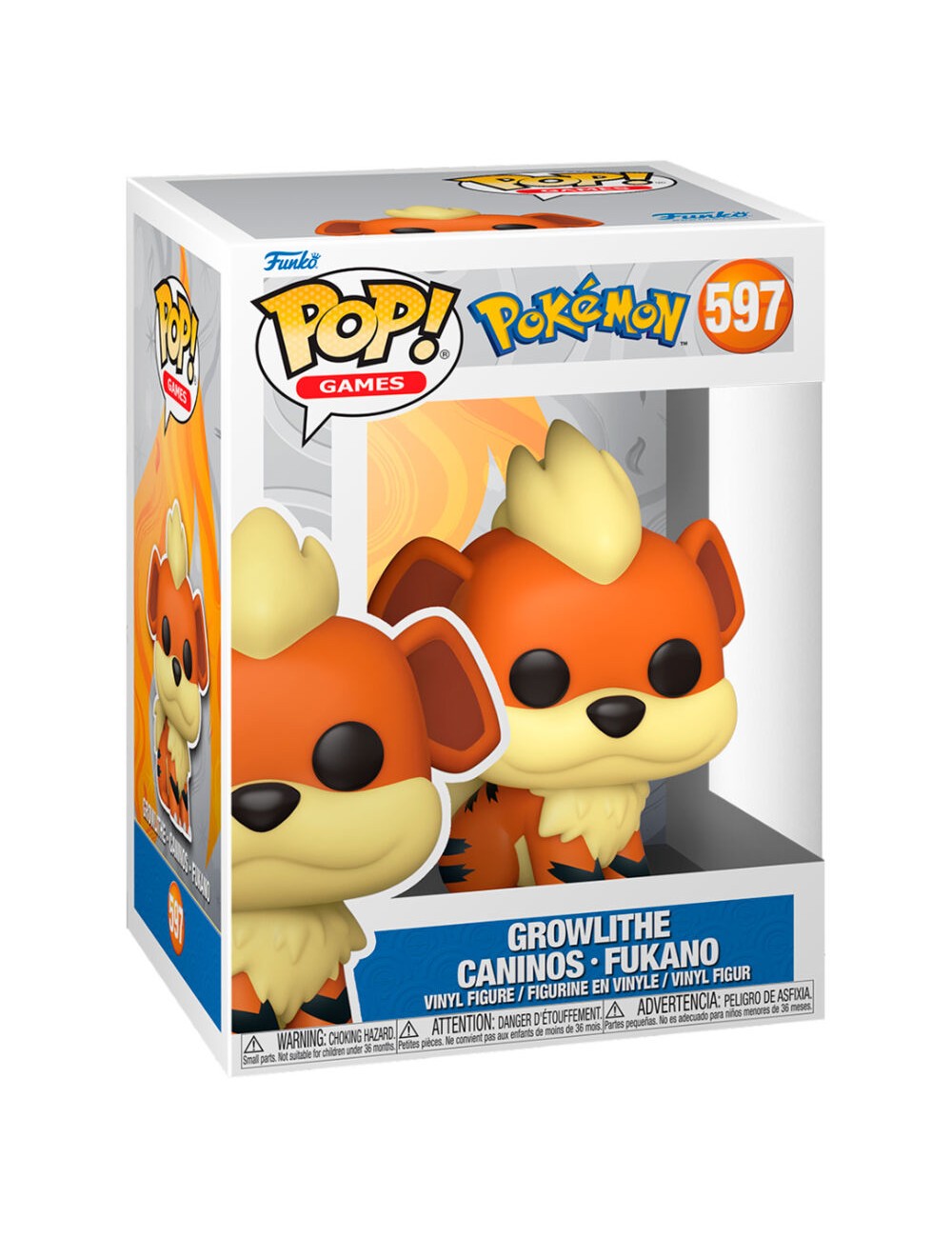 Funko Pop! Games: Pokemon - Growlithe Caninos Fukano 597 Vinyl Figure