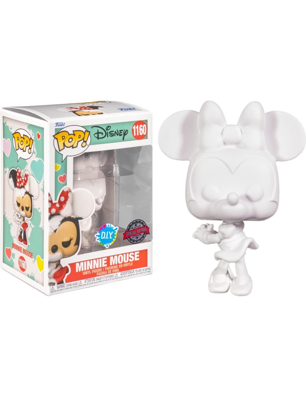 Funko Pop! Disney: Valentine Minnie Mouse (D.I.Y. White) (Special Edition) 1160 Vinyl Figure