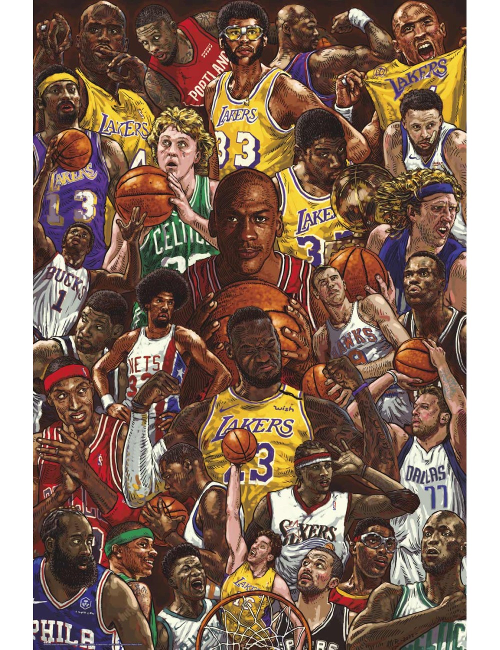 Poster Basketball Superstars