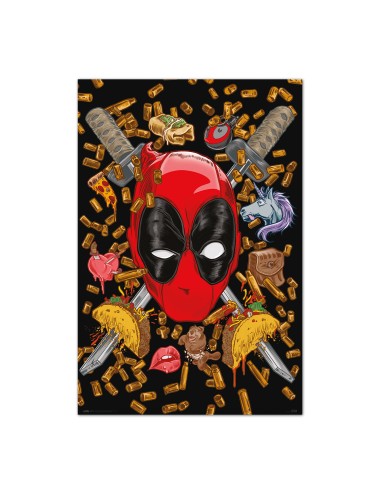 Poster Marvel Deadpool - Bullets And Chimichangas