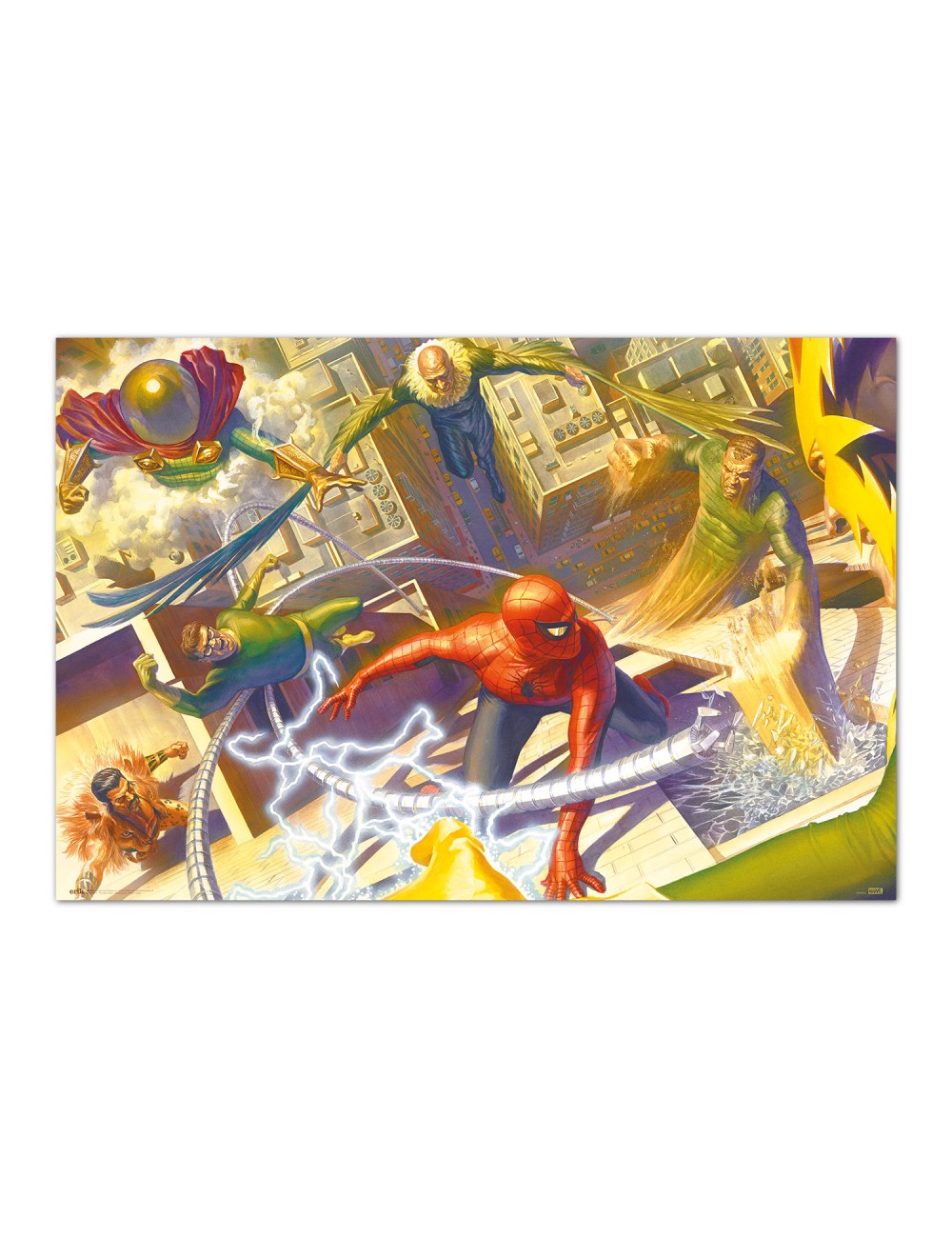 Poster Marvel Spider-Man - Spider-Man Vs The Sinister Six By Alex Ross