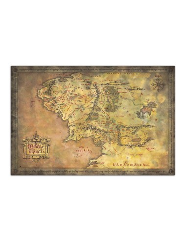 Poster O Senhor Dos Anéis Mapa De La Tierra Media