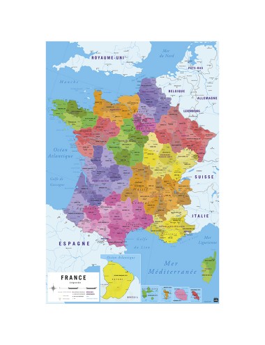 Poster Carte De France 2017