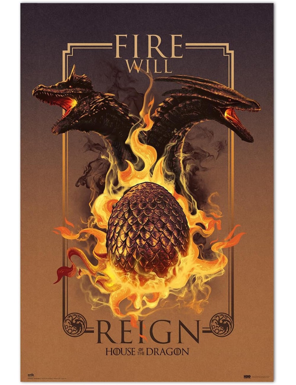 Poster Game of Thrones: House of the Dragon - Fire Will Reign