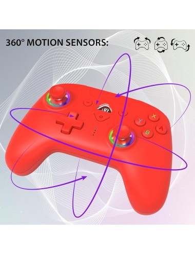 Comando Sem Fios Nintendo Switch - Subsonic Wireless LED RGB (Vermelho)