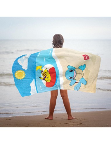 Toalha de Praia de Microfibra - Pokémon: Pikachu & Squirtle