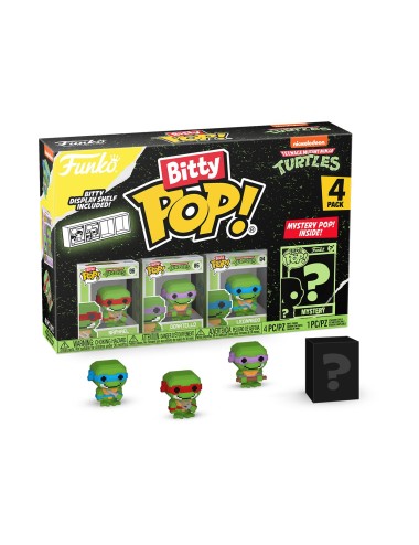 Funko Bitty Pop! Teenage Mutant Ninja Turtles Mini Collectible Toys 4-Pack - 8-Bit Raphael, 8-Bit Donatello, 8-Bit Leonardo & My