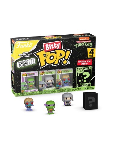 Funko Bitty Pop! Teenage Mutant Ninja Turtles Mini Collectible Toys 4-Pack - Donatello, Shredder, Baxter Stockman & Mystery Chas