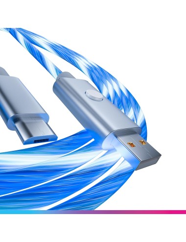 Oniverse - Led Fast Charging Cable : USB-A - Micro-USB (2 Metros / Branco)