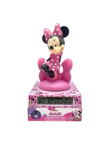 Lampara 3D con despertador Minnie Disney