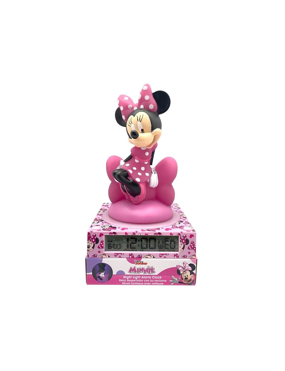 Lampara 3D con despertador Minnie Disney