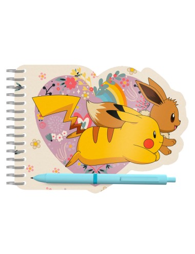 Set libreta + boligrafo Flowers Pokemon
