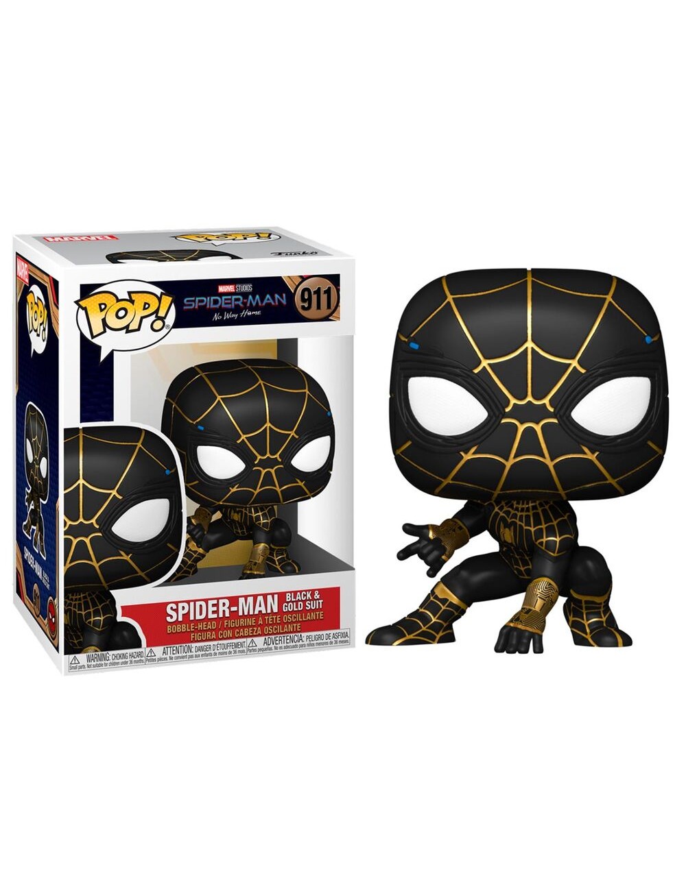 Figura POP Marvel Spiderman No Way Home Spiderman Black & Gold Suit