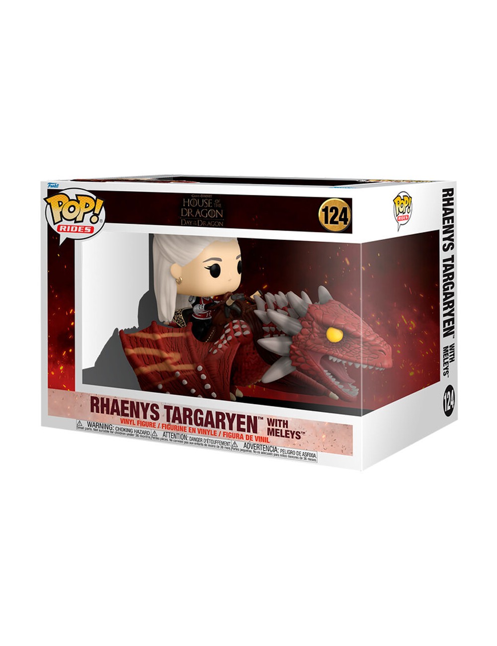 Figura POP Rides Deluxe Game of Thrones House of the Dragon Rhaenys Targaryen with Meleys