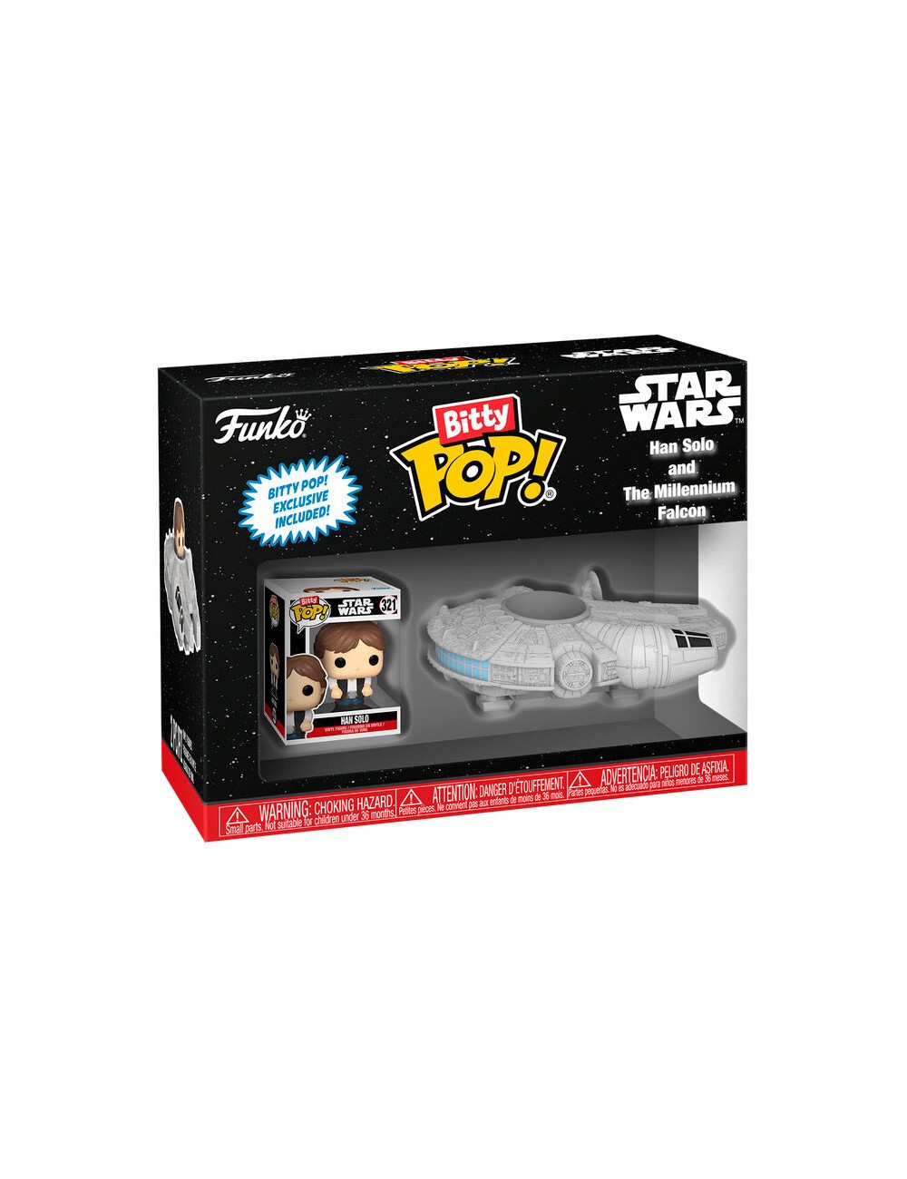 Figura Bitty POP Ride Star Wars Han Solo and the Millennium Falcon