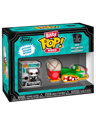 Figura Bitty POP Ride Disney Pesadilla Antes de Navidad Jack Skellington with Snowmobile