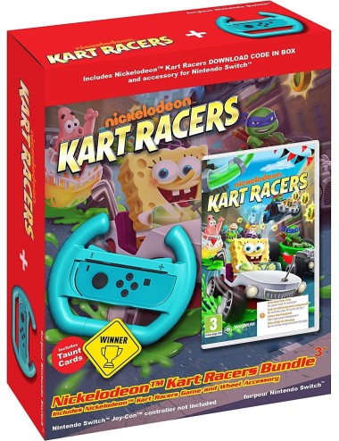 Nickelodeon Kart Racers Bundle + Wheel Accessory Nintendo Switch (Código na Caixa)