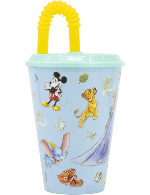 Copo 430 ML com Tampa e Palha - Disney 100