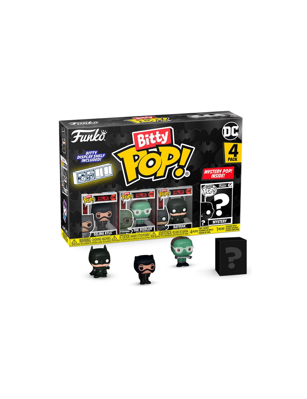 Funko Bitty POP! 4-Pack: DC Comics - Batman 85th Anniversary (Selina Kyle + Batman + The Riddler + Mistery POP!)
