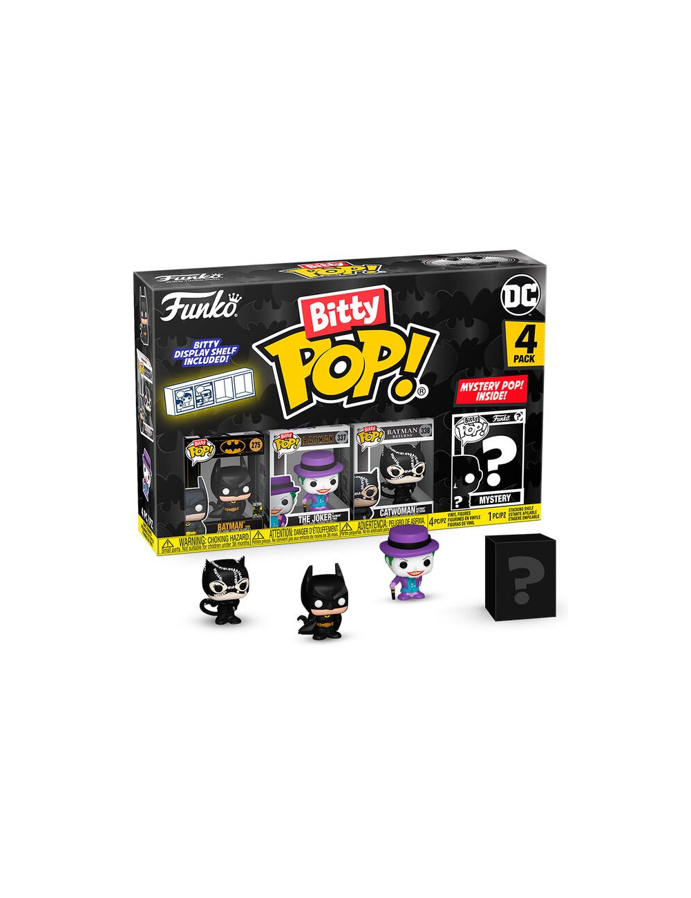 Funko Bitty POP! 4-Pack: DC Comics - Batman 85th Anniversary (Batman + The Joker + Catwoman + Mistery POP!)