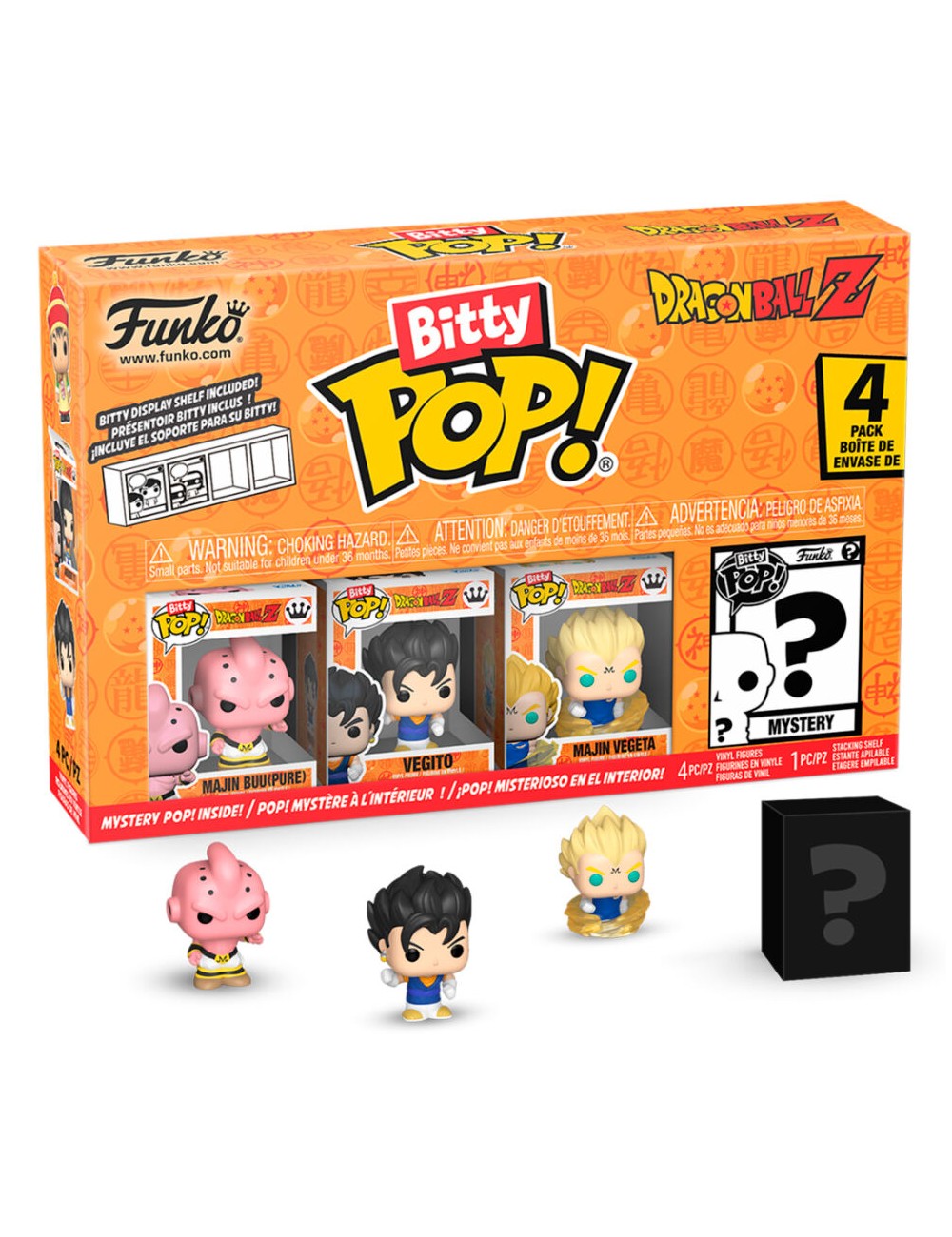 Funko Bitty POP! 4-Pack: Dragon Ball Z - Majin Buu Pure (Buu + Vegito + Majin Vegeta + Mistery POP!)