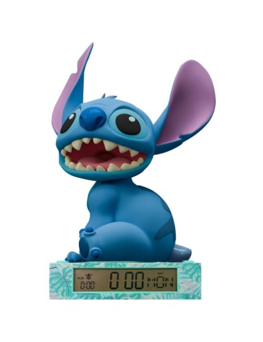 Lâmpada 3D Com Despertador - Disney Stitch