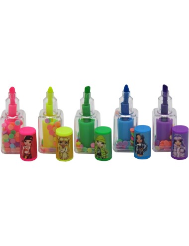 Conjunto 5 Marcadores em Forma de Verniz - Rainbow High
