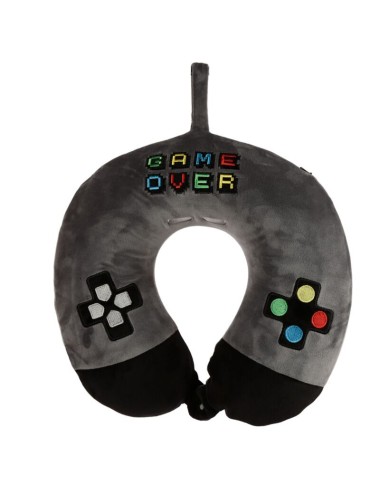 Almofada de Viagem com Memória em Pelúcia Relaxeazzz - Game Over