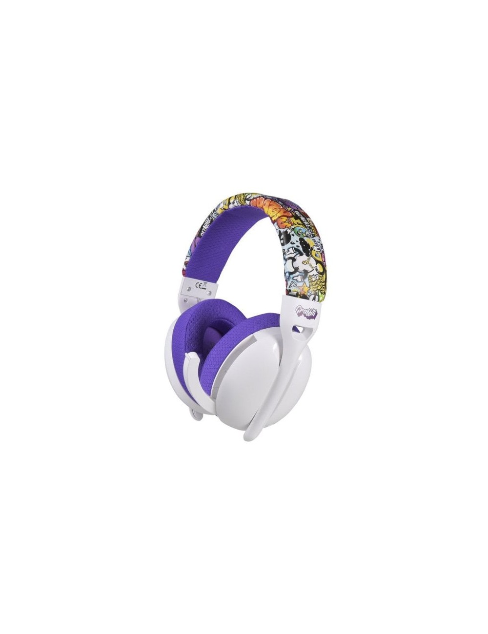 Headset Indeca Graffiti Wireless 2.4GHz/Bluetooth Multiplataforma Branco