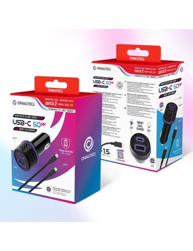 Oniverse Adaptador de Isqueiro - 60W USB-C 1.5m (Nintendo Switch 2)