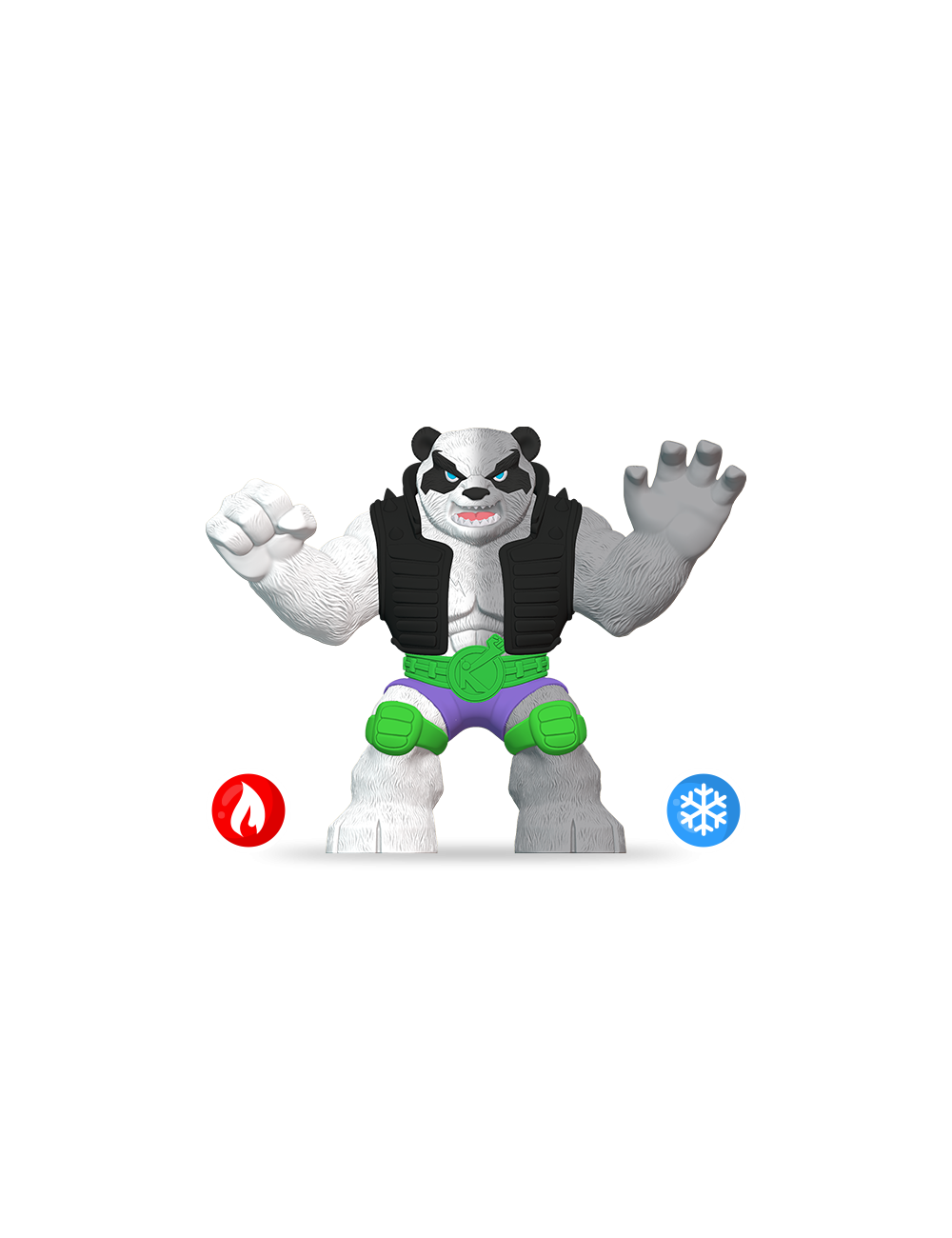 Figura Elastikorps Fighter Kamaleon - Panda (12cm)