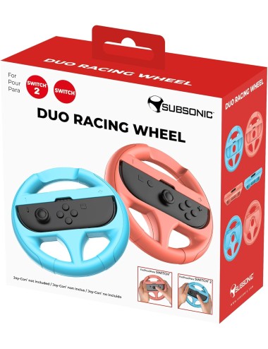 Subsonic Pack 2 Racing Wheels - Nintendo Switch 2 (Red / Blue)