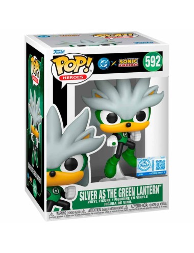 Figura Funko POP! Heroes: Justice League x Sonic The Hedgehog - Silver as the Green Lantern 592