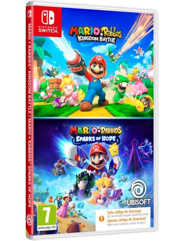 Mario + Rabbids Double Pack: Kingdom Battle & Sparks of Hope Nintendo Switch (Código na Caixa)