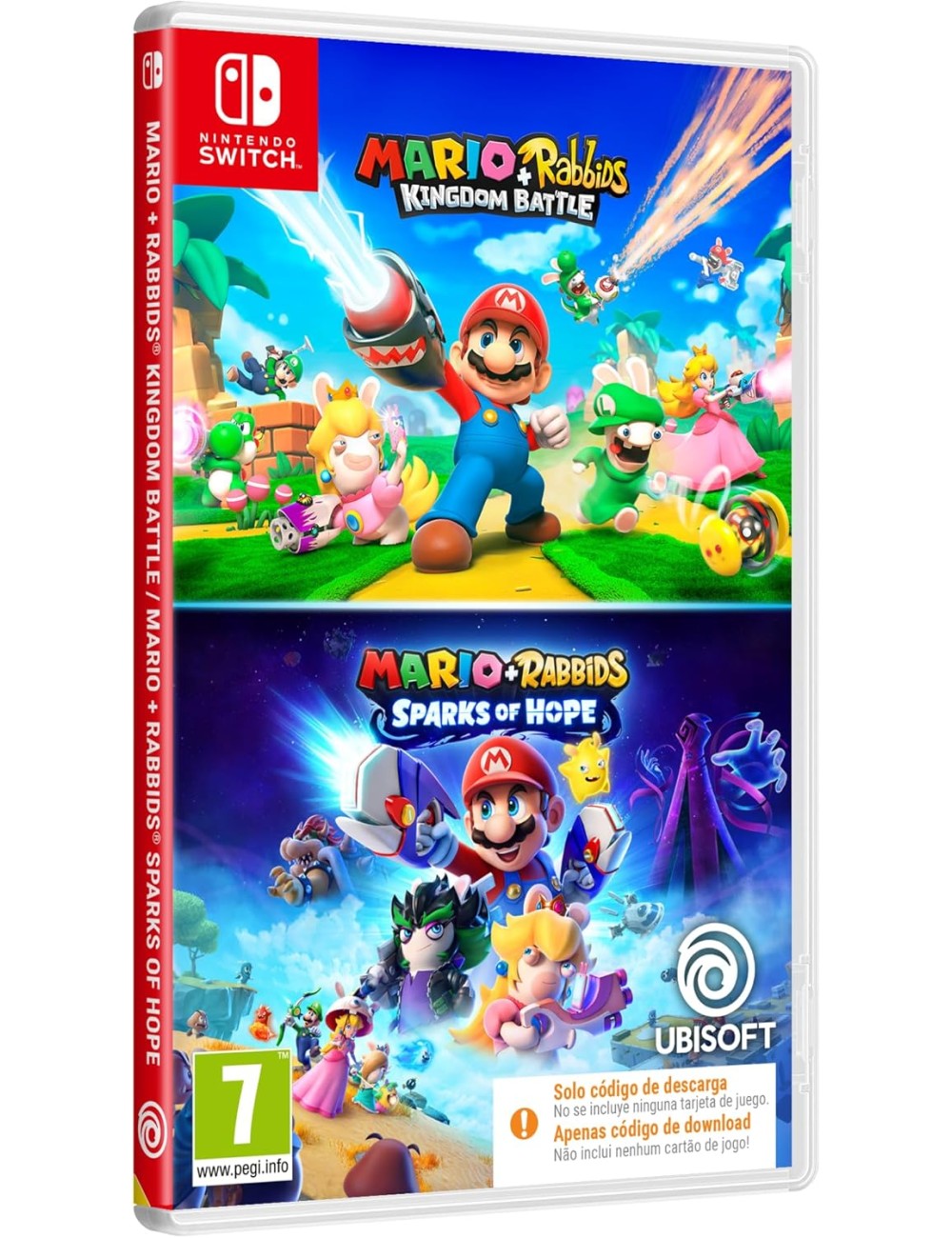 Mario + Rabbids Double Pack: Kingdom Battle & Sparks of Hope Nintendo Switch (Código na Caixa)