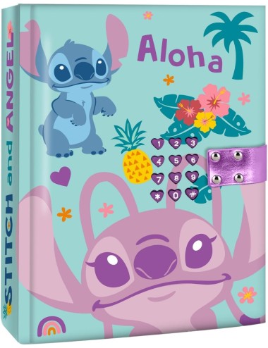 Diário Eletrónico Secreto - Disney Stitch Aloha