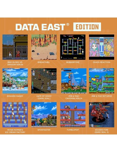 Consola Portátil Retro - Evercade Super Pocket: Data East (18 Jogos Incluídos)