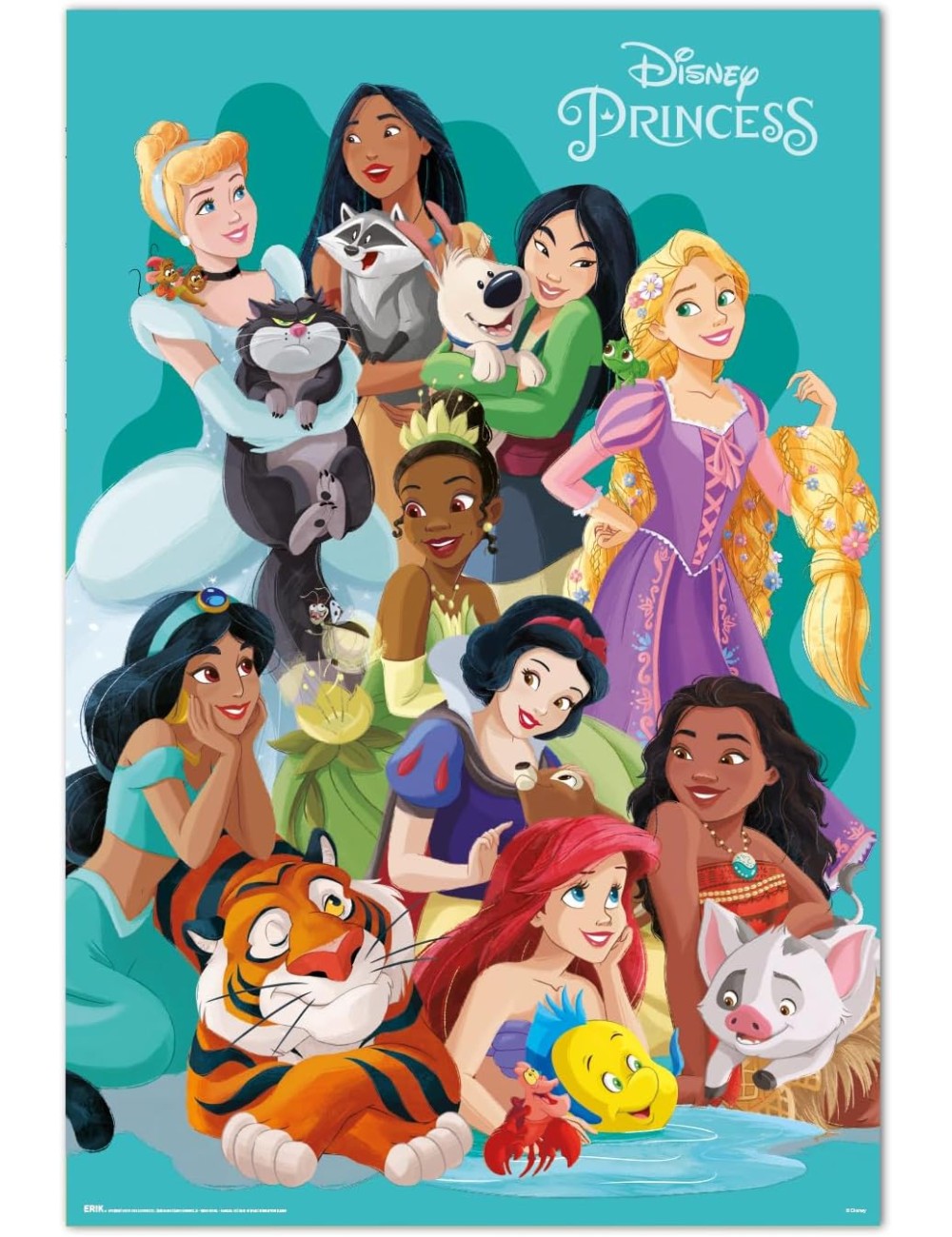 Poster Disney Princesses And Pets