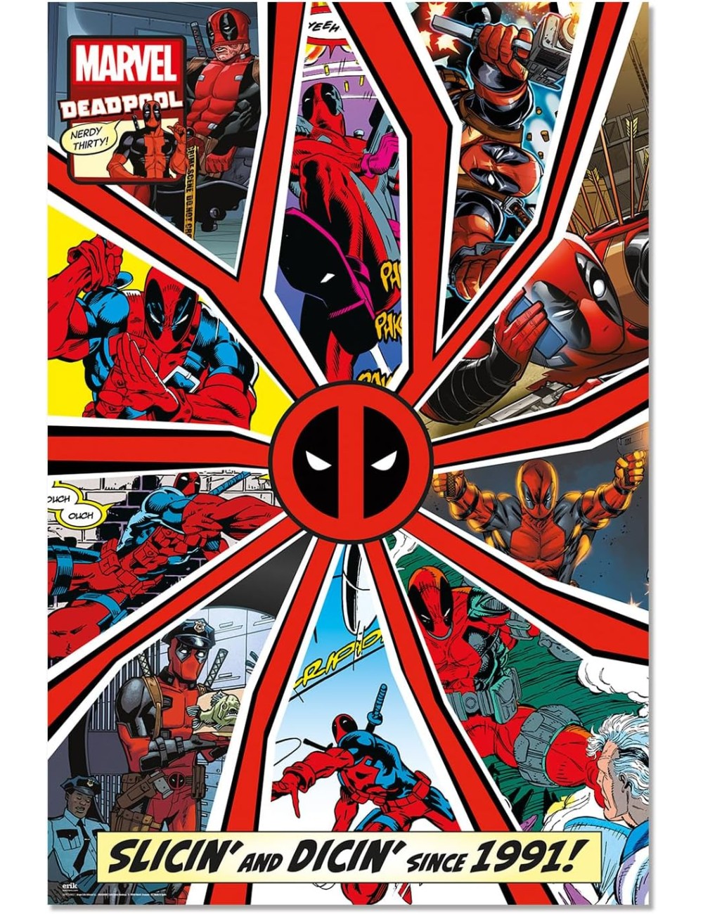 Poster Marvel Deadpool Comic Cover 30 Years