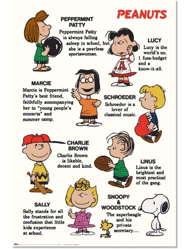 Poster Snoopy Characters