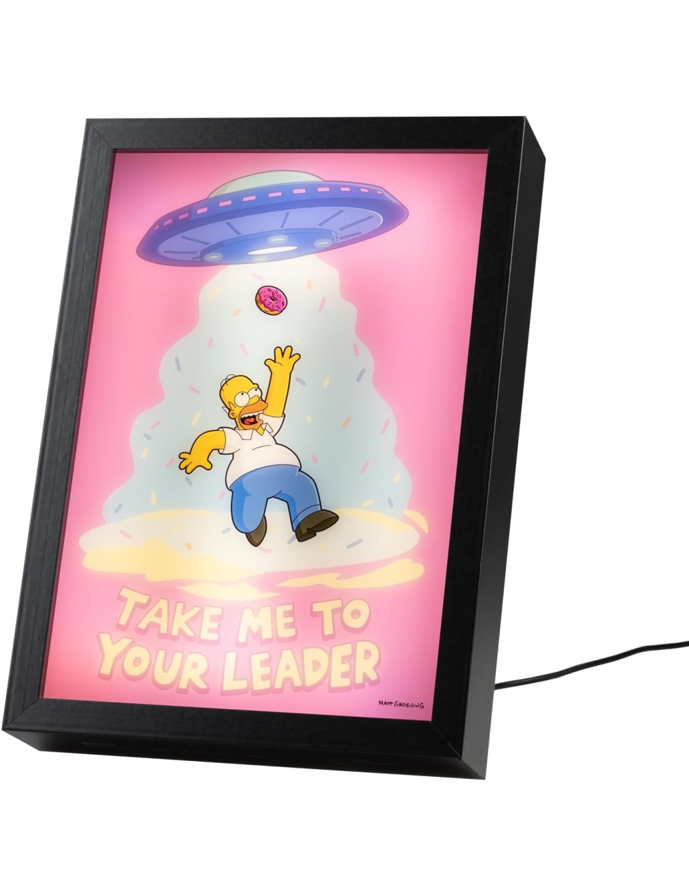 Quadro Ilustrado com Iluminação LED - The Simpsons