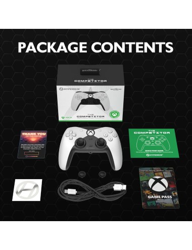 Comando Xbox Hyperkin - The Competitor (Wired White)