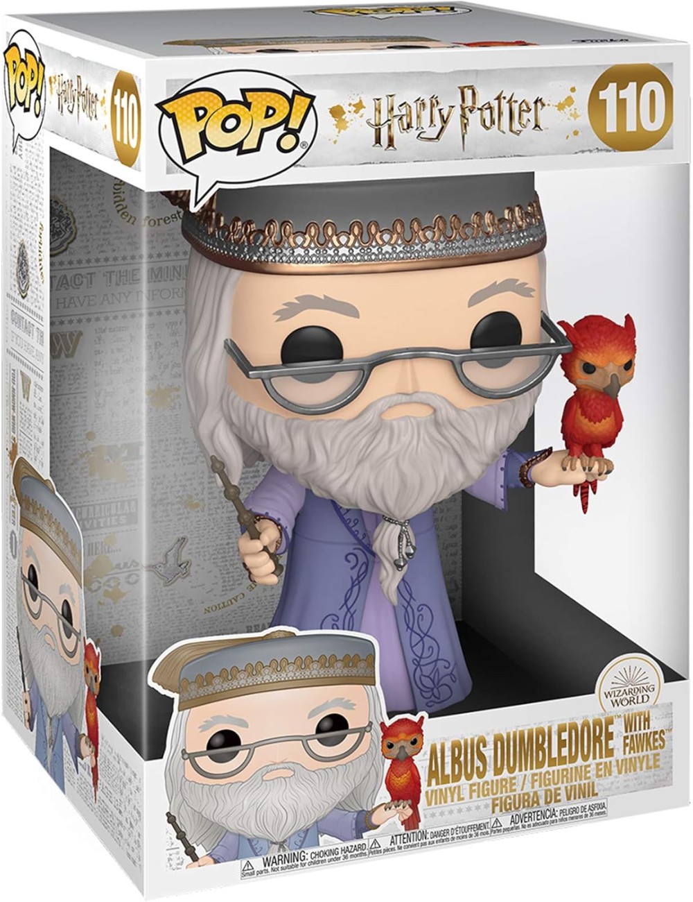 Figura Funko POP! Harry Potter - Albus Dumbledore with Fawkes (Jumbo Sized 25cm) 110