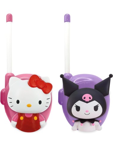 Conjunto Walkie Talkies 3D - Hello Kitty & Kuromi (até 200m)