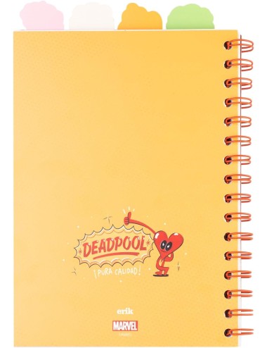 Caderno A5 com Marcadores - Project Notebook: Marvel Deadpool