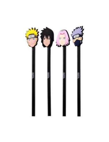 Lápis Naruto com topo PVC (Sortido)